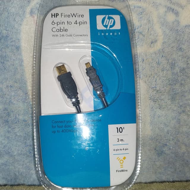 HP fire wire 6 to 4 pin cable