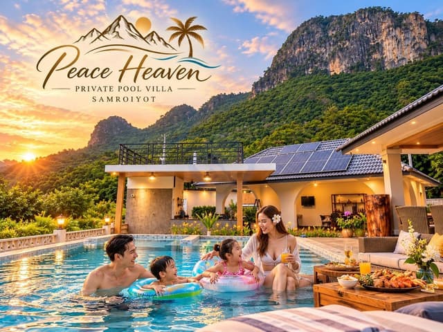 Peace Heaven Private Pool Villa @ Sam Roi Yot | Stunning Mountain Views | 4 Bedrooms | Private Pool