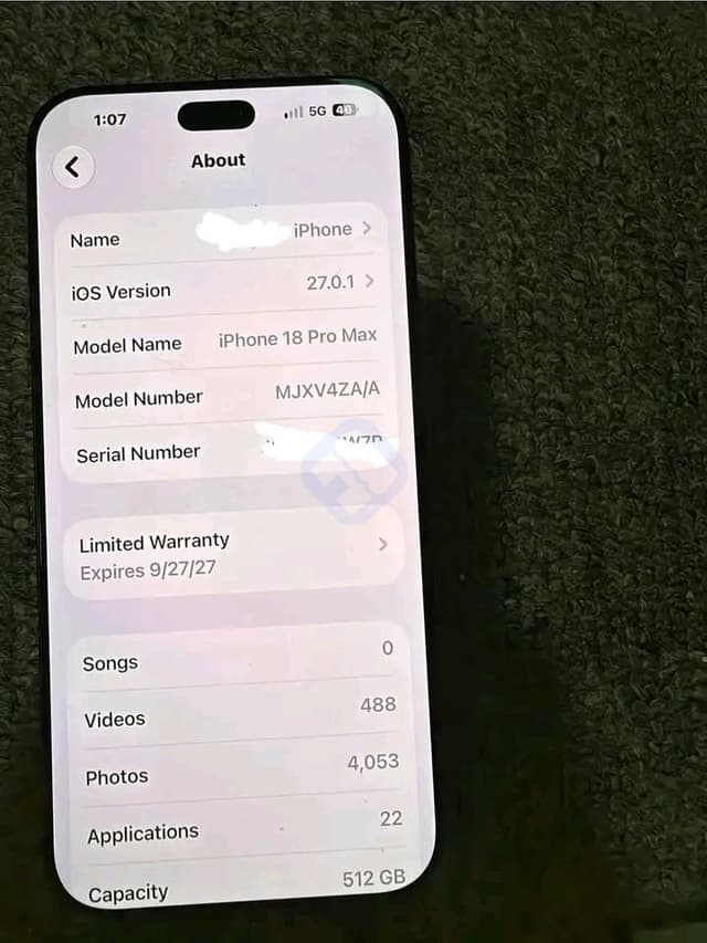 iPhone 18 pro max 512 Gb