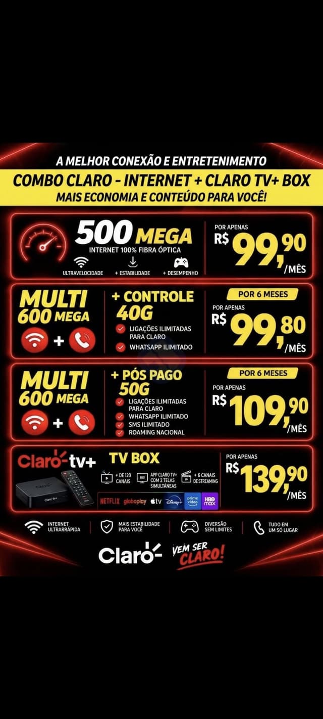Plano Wi-fi e Dados móveis