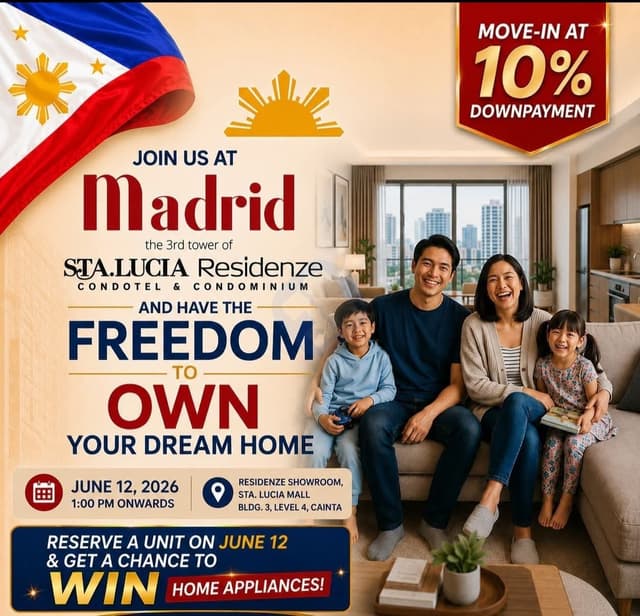 studio Unit for sale in Madrid Tower Condominium Marcos highway Cainta