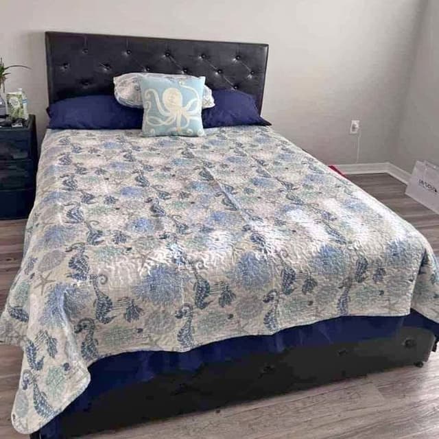 King size bed with mattress included headboard