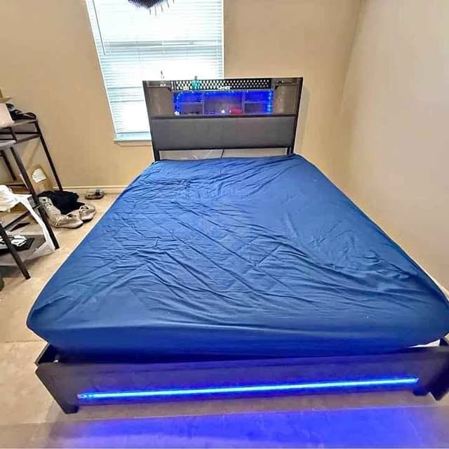 King size bed with mattress included headboard