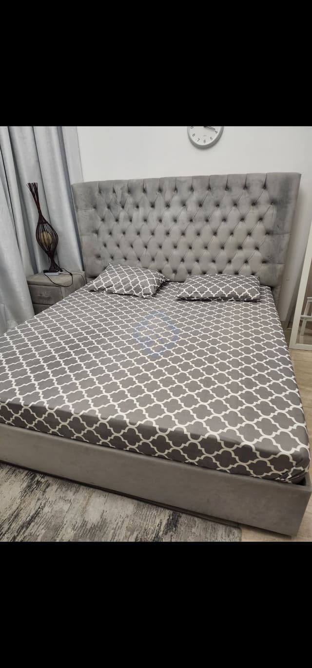 Bed with mattress plus side table. AED 1500