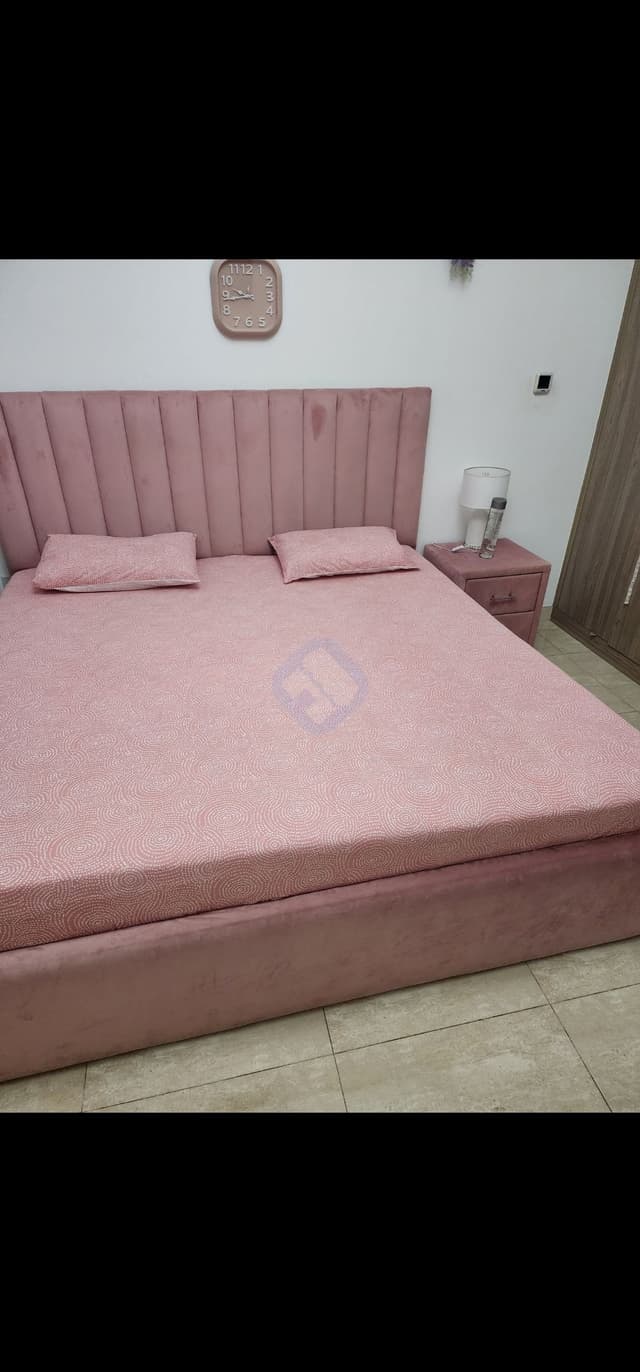 Bed with mattress plus side table. AED 1500