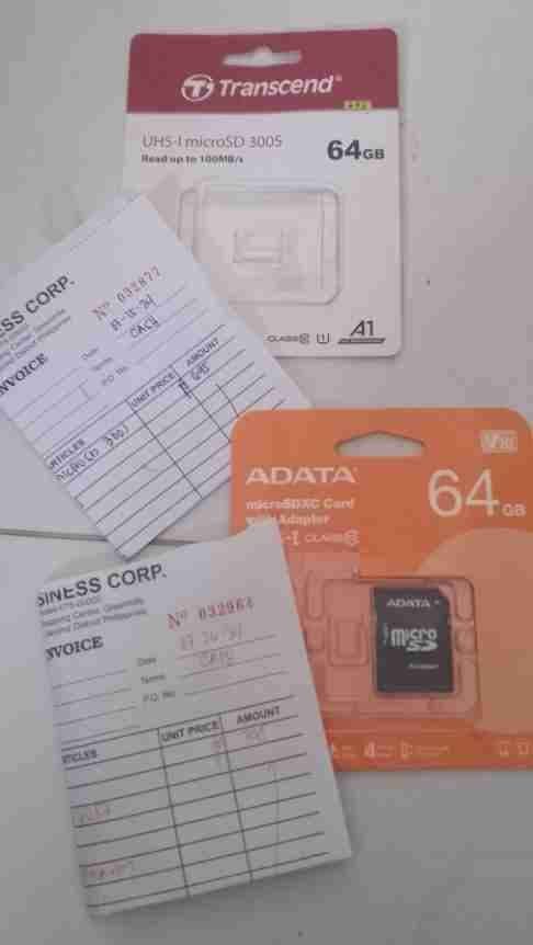 Selling used, well kept micro sd cards.  Reason: Recently upgraded to a 256. Receipts are shown as reference only to indicate these were not bought online where i had the unfortunate experience to see first hand how crappy cheap cards can get. I already r